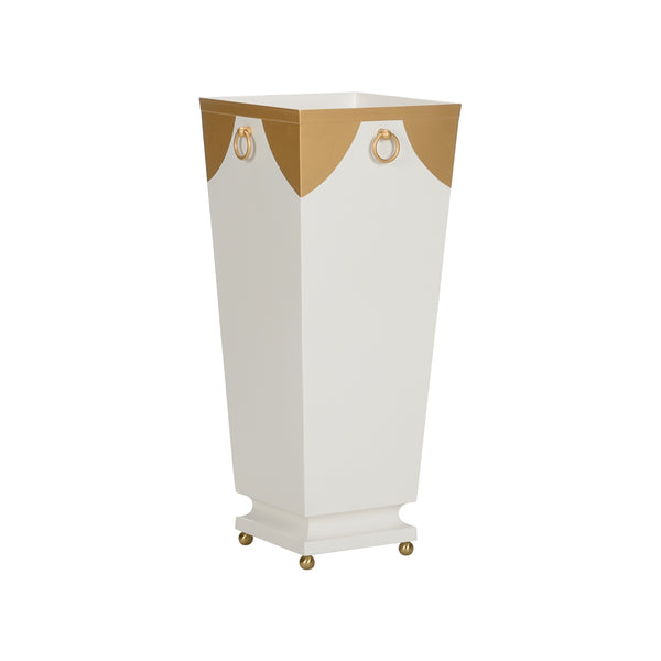 Chelsea House Plais Planter Tall White/Gold