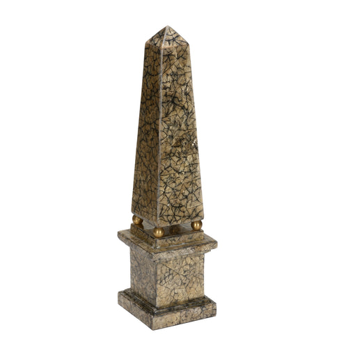 Chelsea House Gold Tortoise Capiz Obelisk (Med)