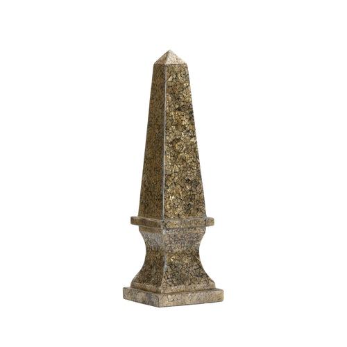 Chelsea House Gold Tortoise Capiz Obelisk (Lg)