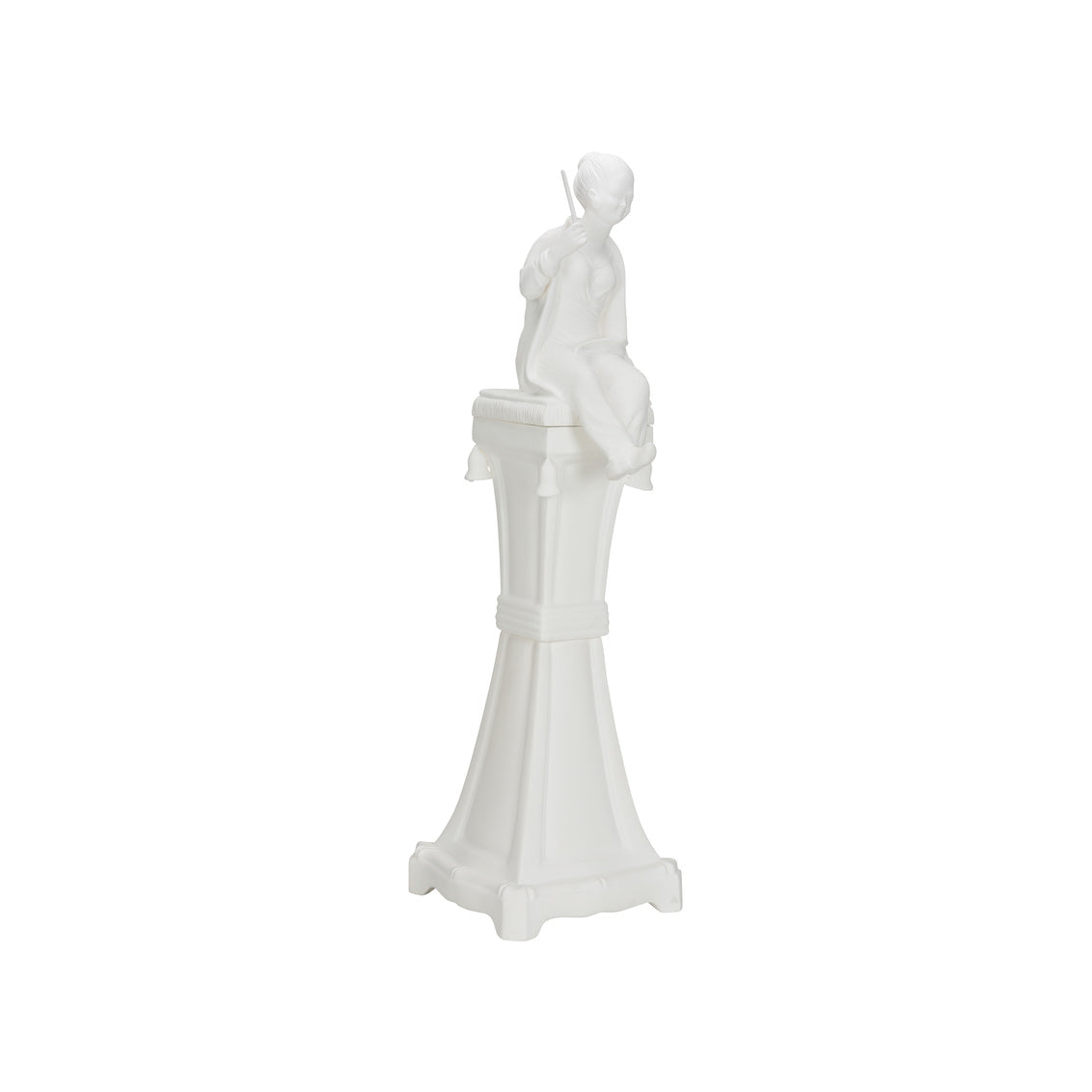 Chelsea House Chinoiserie Woman On Pedestal White