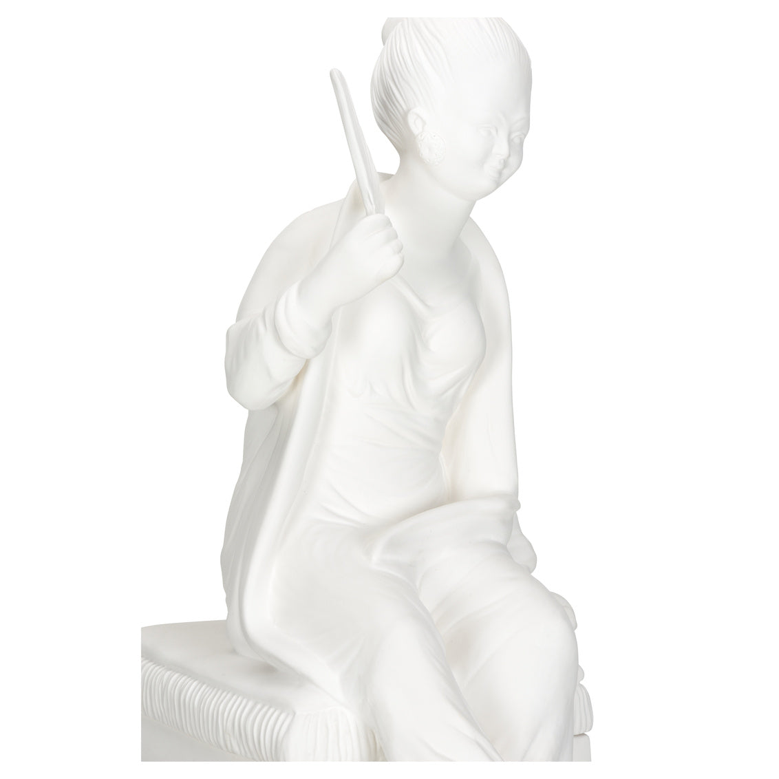 Chelsea House Chinoiserie Woman On Pedestal White