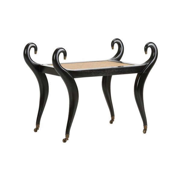 Chelsea House Swan Vanity Bench Black
