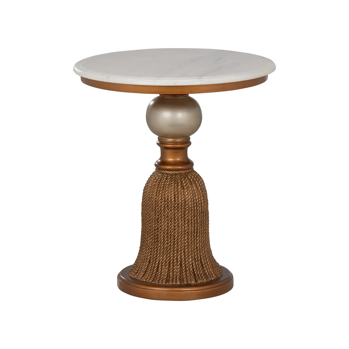 Chelsea House Tassel Side Table Silver & Gold