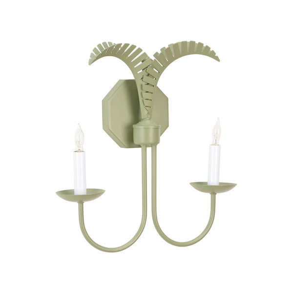 Wildwood Petite Palm Sconce Green