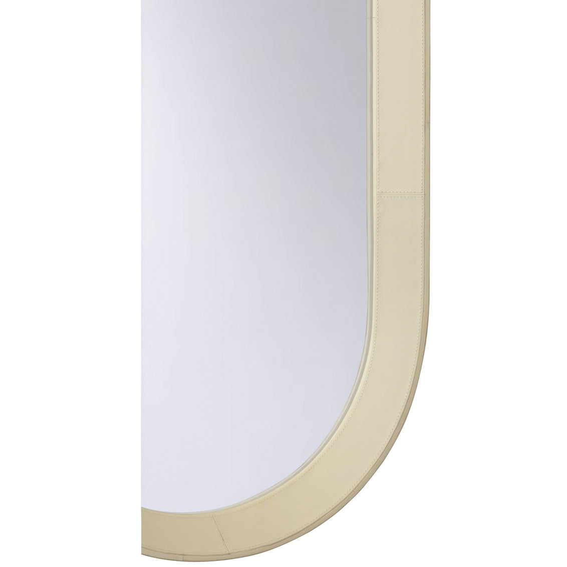 Chelsea House Oval Leather Mirror