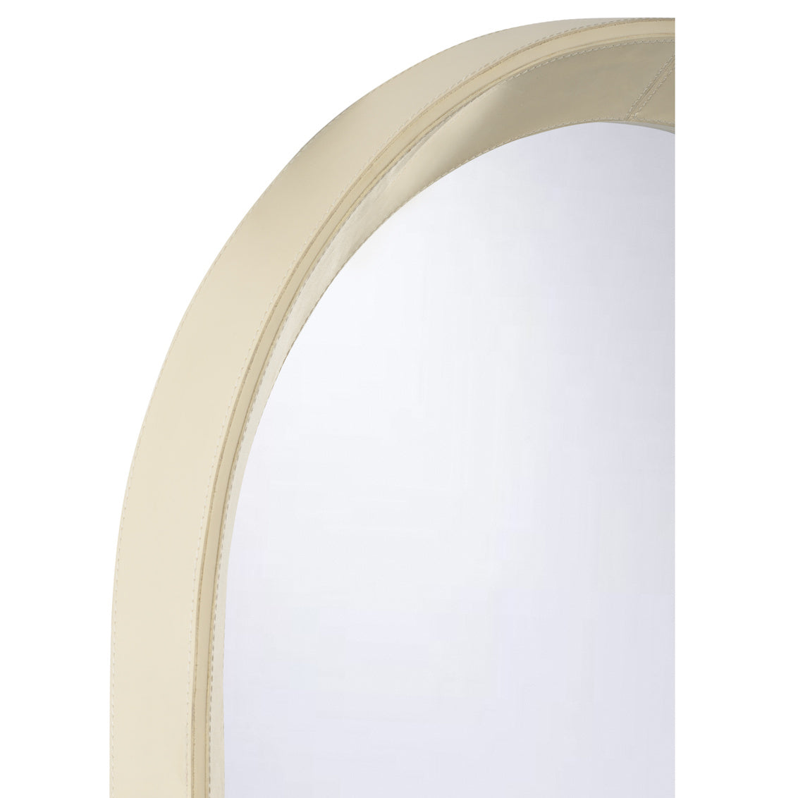 Chelsea House Oval Leather Mirror