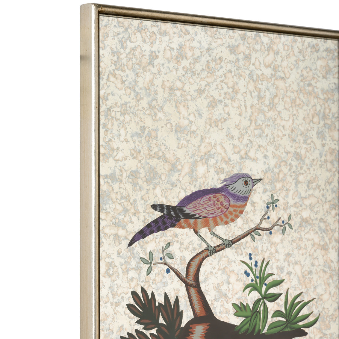 Chelsea House Square Antiqued Mirrored Bird A
