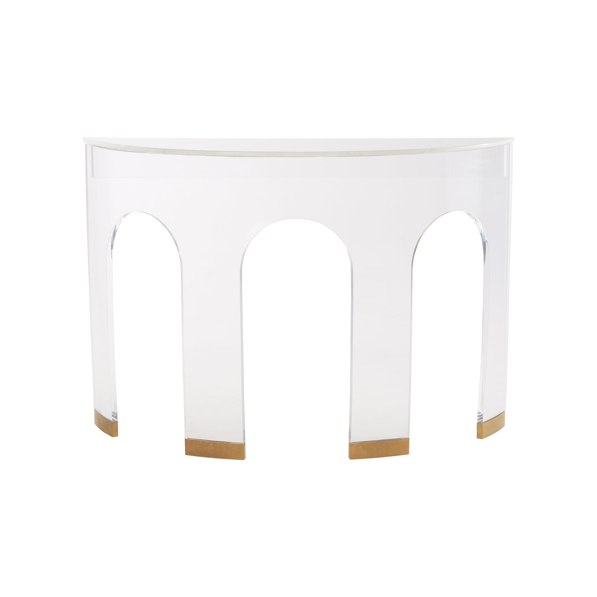 Chelsea House Marble And Acrylic Demilune