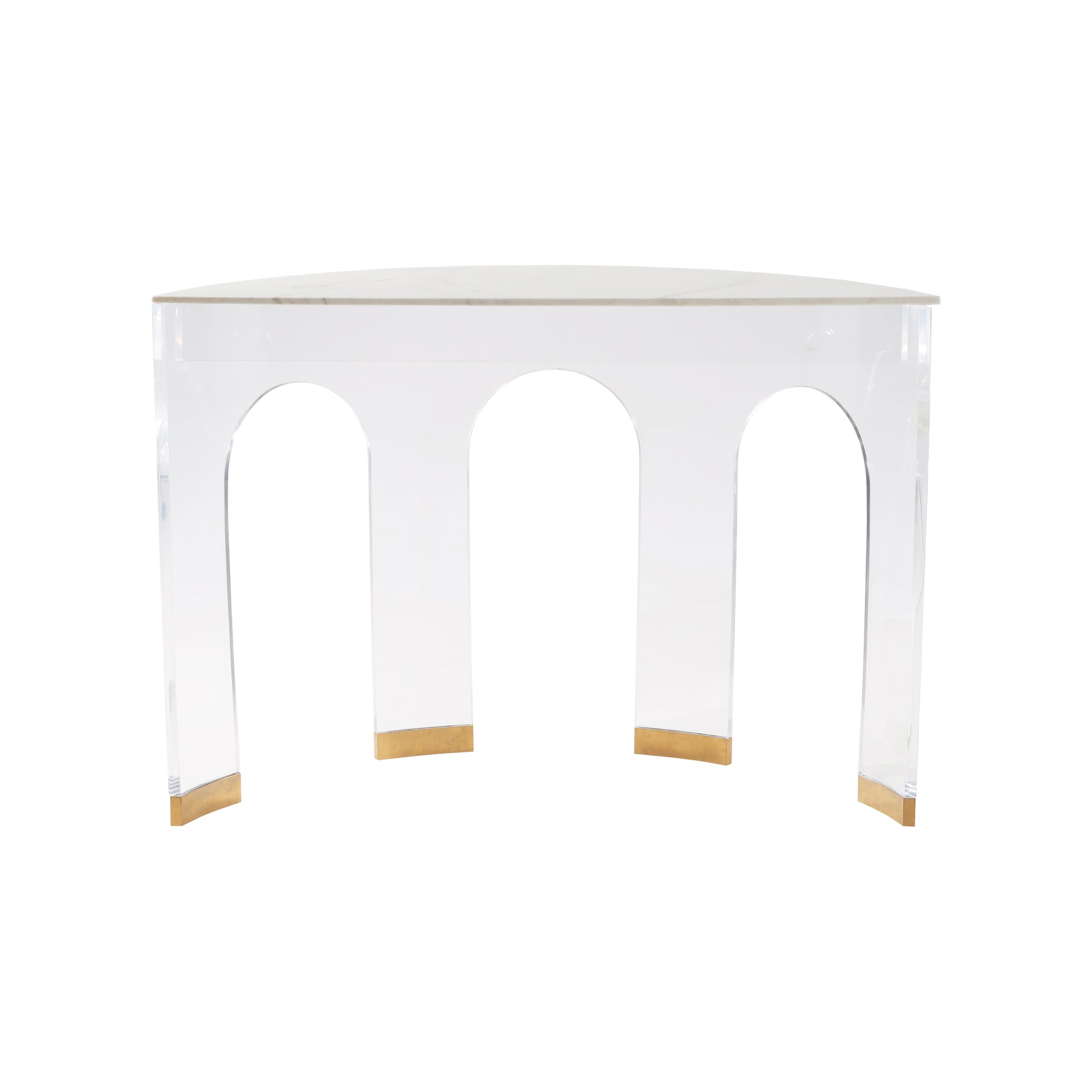 Chelsea House Marble And Acrylic Demilune