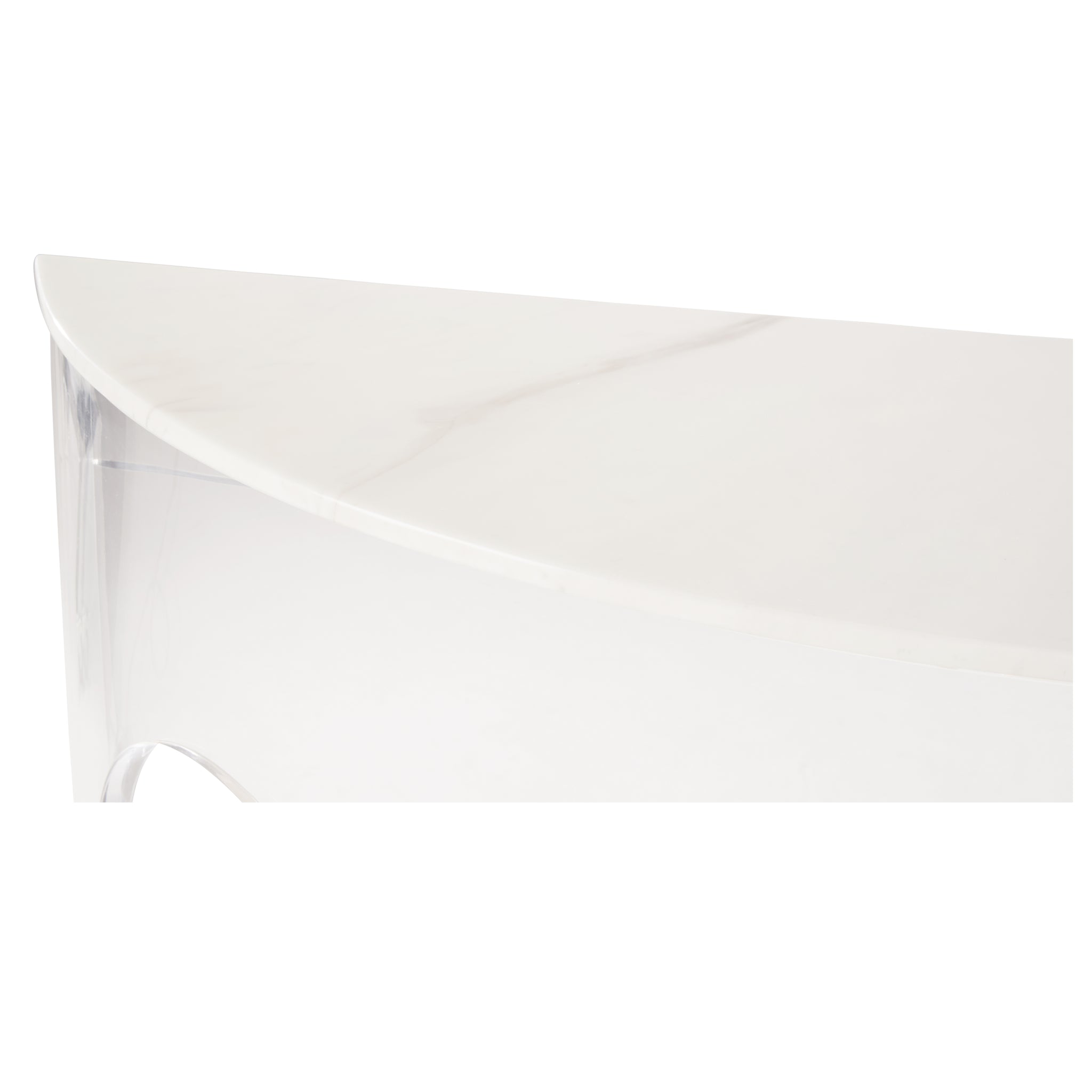 Chelsea House Marble And Acrylic Demilune