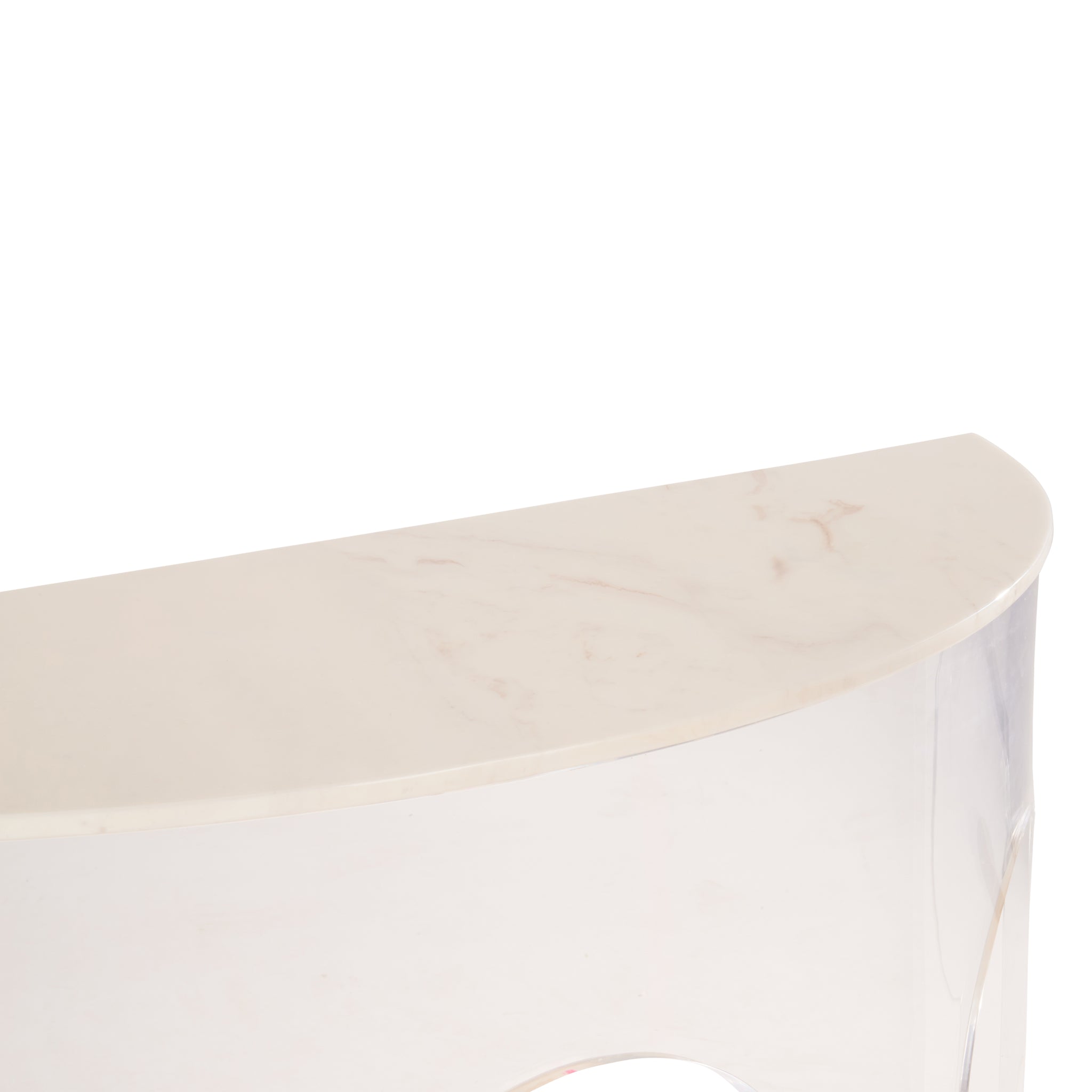 Chelsea House Marble And Acrylic Demilune