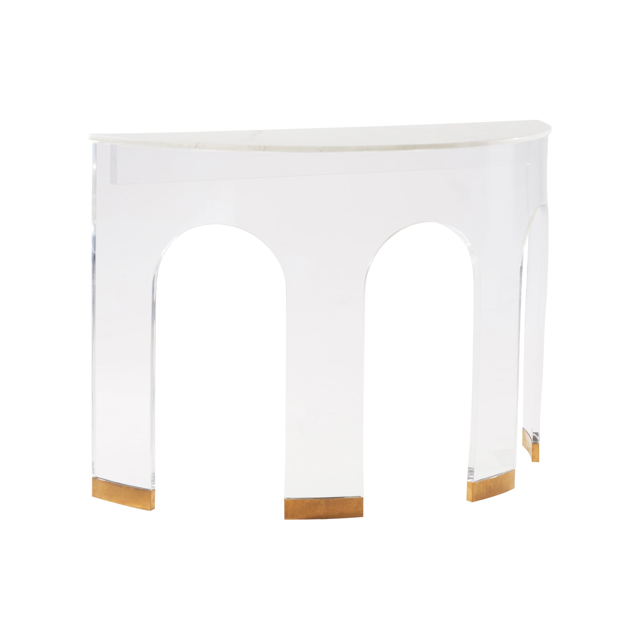 Chelsea House Marble And Acrylic Demilune