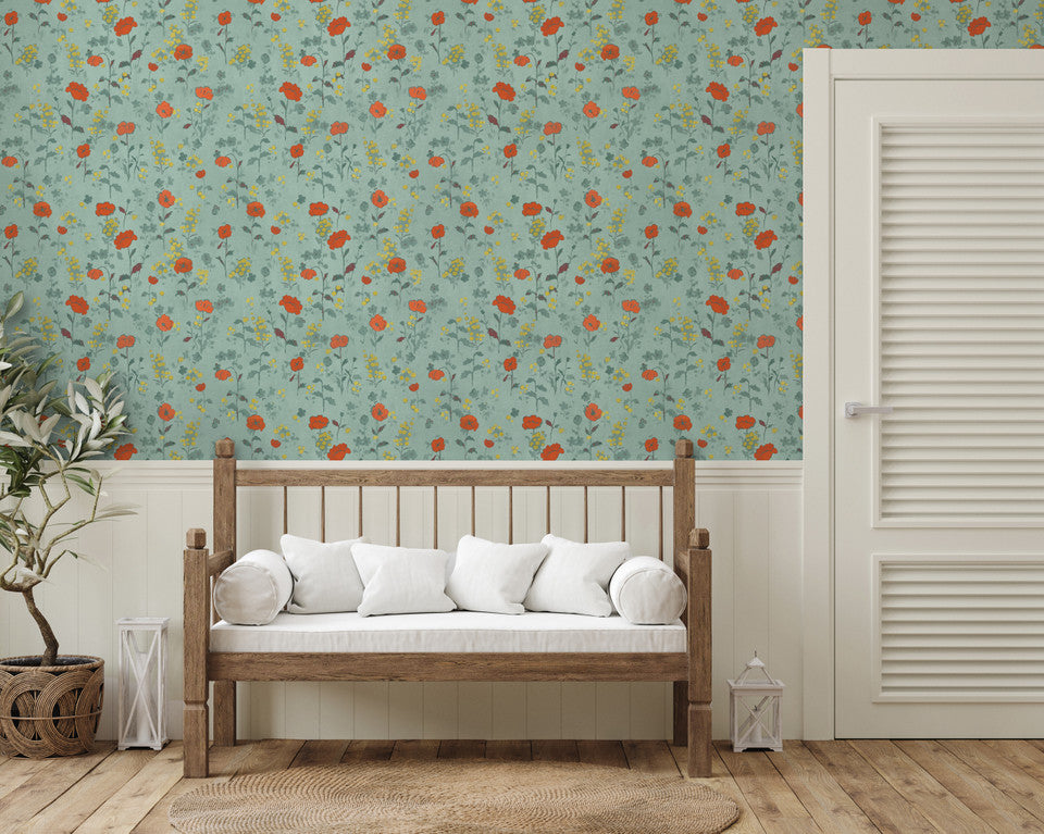 Paule Marrot Poppies Wallpaper
