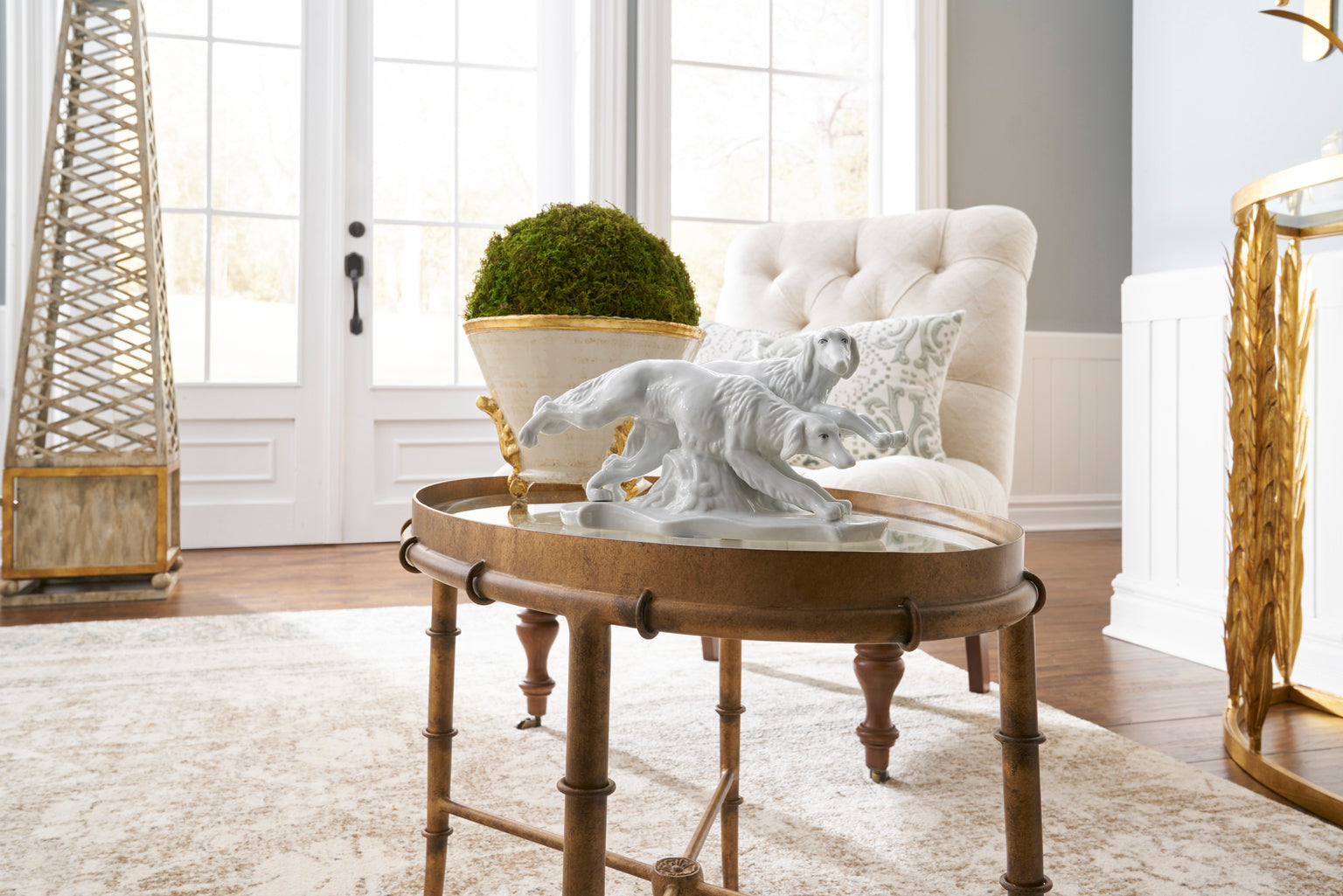 Chelsea House Gold Bamboo Cocktail Table