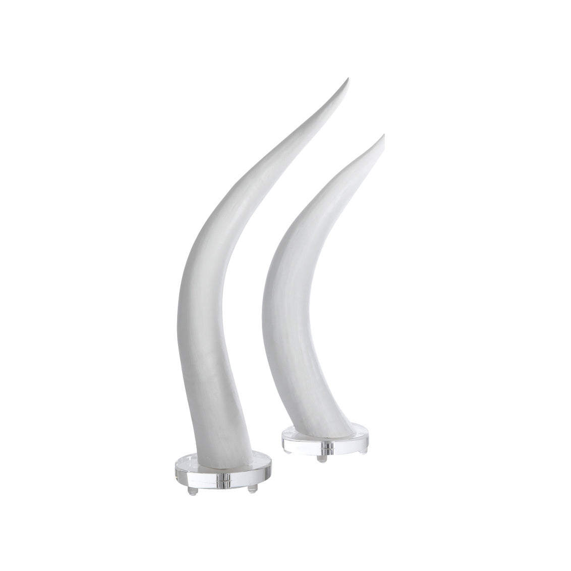 Chelsea House Decorative White Horns, Set of 2