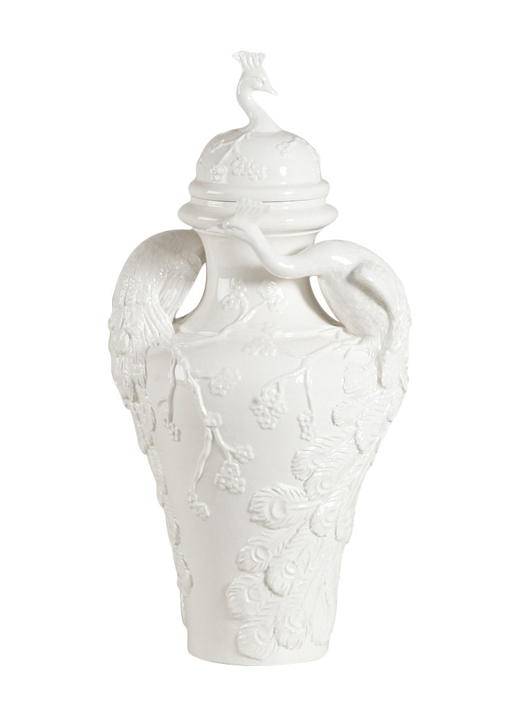 Chelsea House - Peacock Ceramic Urn