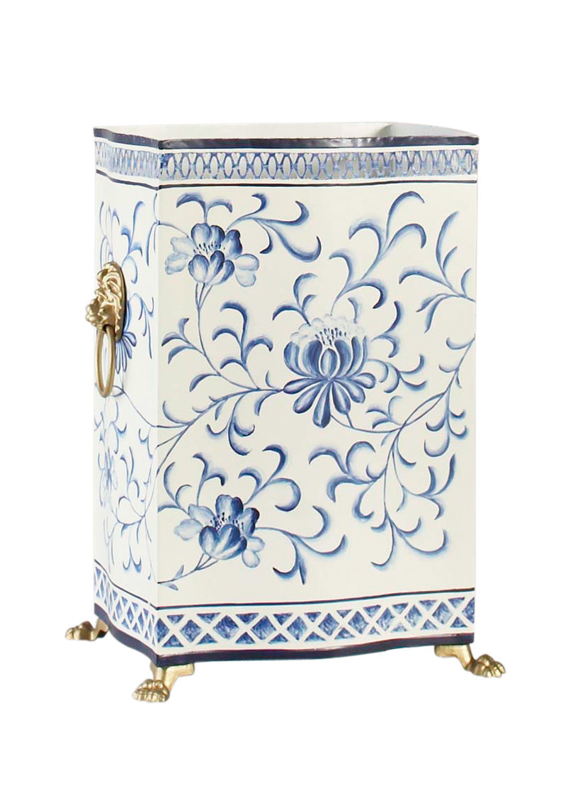 Chelsea House Blue/White Wastebasket
