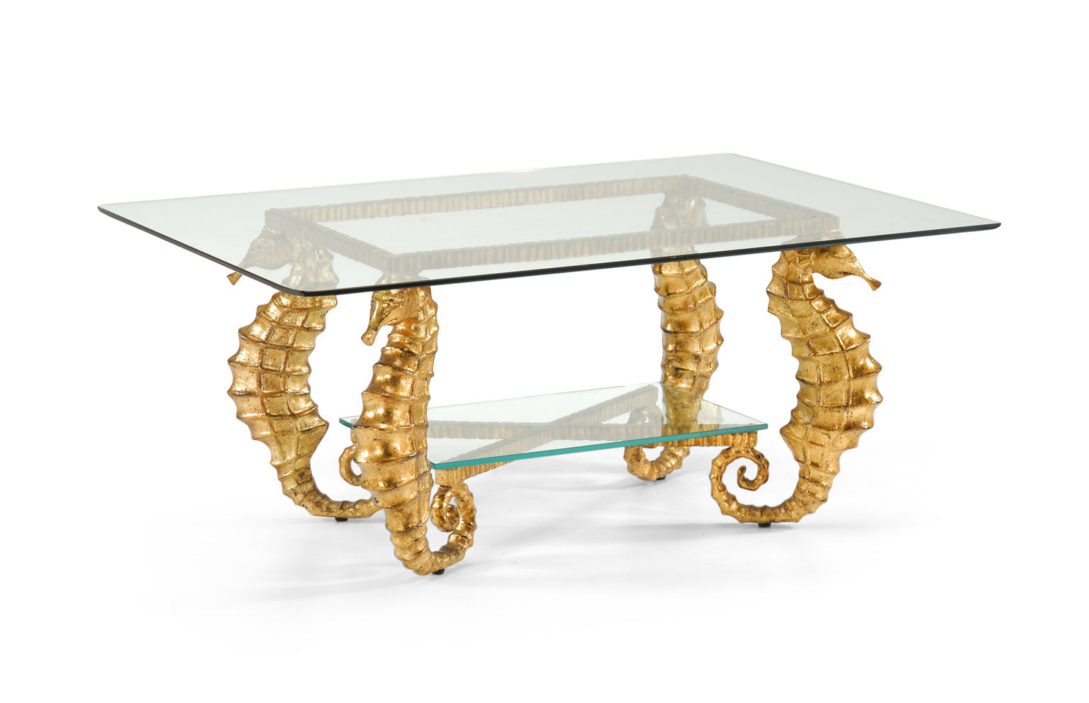 Chelsea House Seahorse Coffee Table Gold