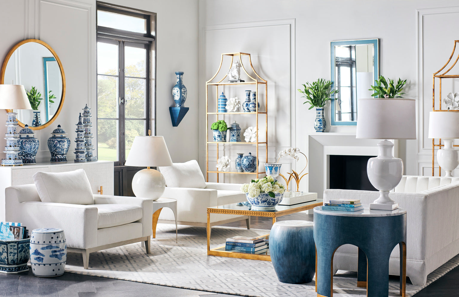 Chelsea House Classic Gilt Etagere in Gold