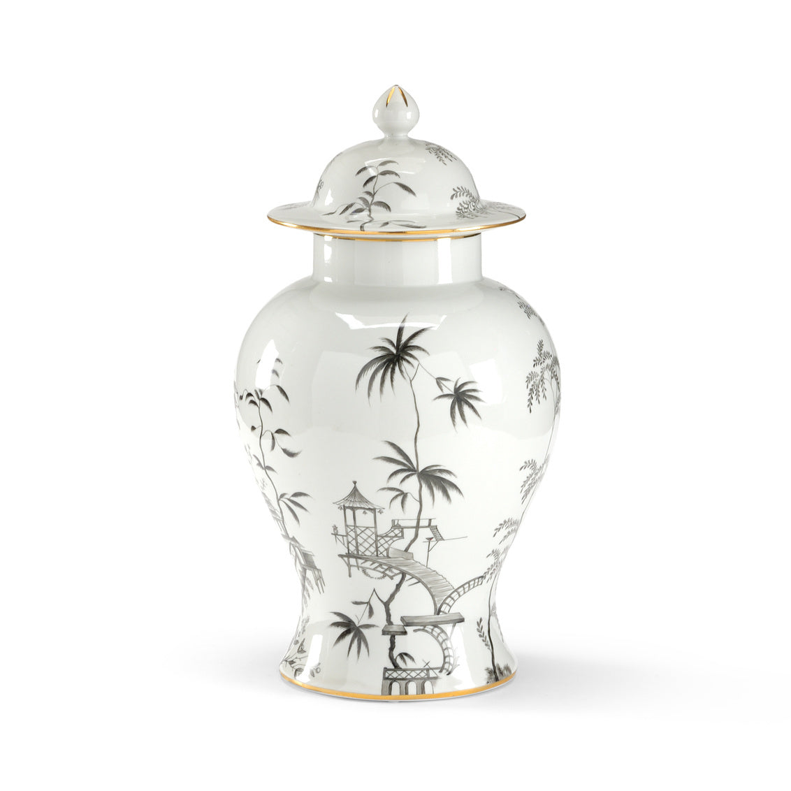 Chelsea House Black/White Chinoiserie Jar