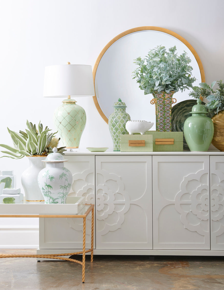 Chelsea House Green Chinoiserie Jar