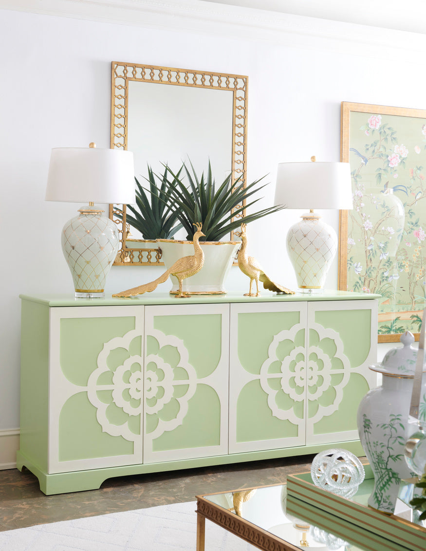 Chelsea House Green Chinoiserie Jar