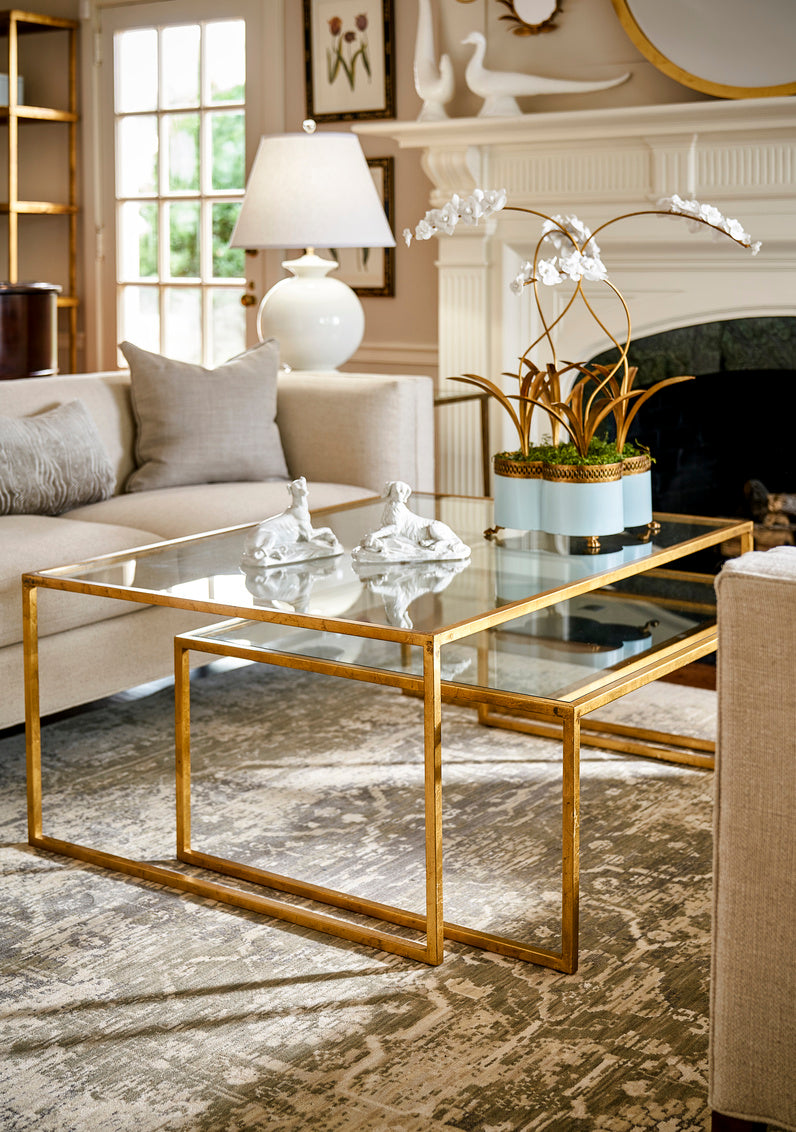 Chelsea House Nested Cocktail Tables in Gold