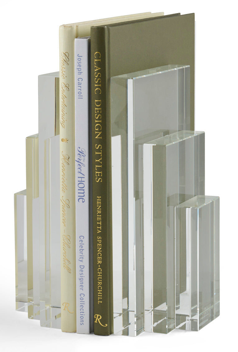 Chelsea House - Crystal Bookends (A Pair)