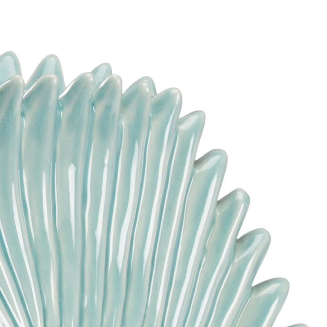 Chelsea House Palm Leaf Vase Seafoam