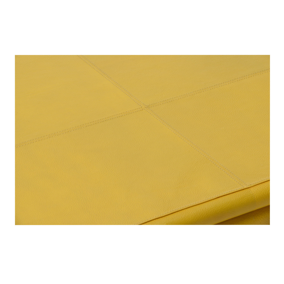 Chelsea House Coulter Leather Cocktail Table- Yellow