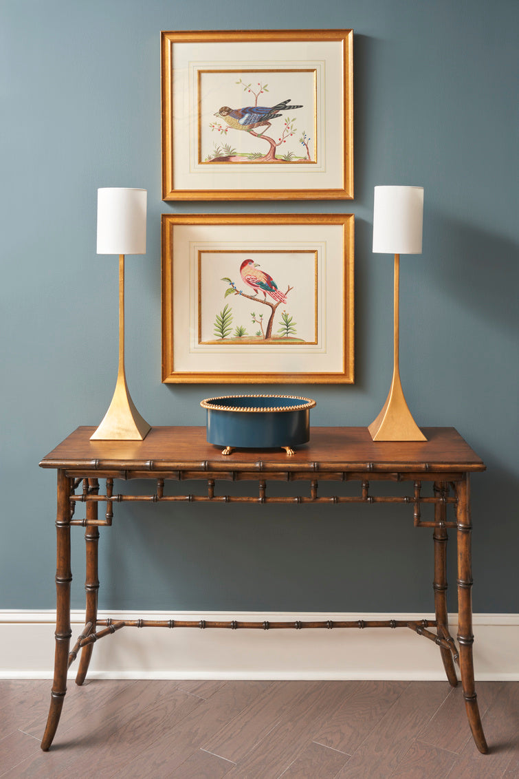 Chelsea House Bamboo Console Table, Walnut