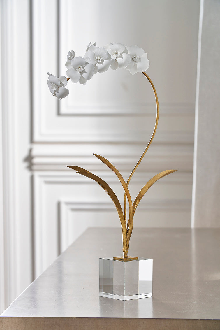 Chelsea House Decorative Gold Orchid On Stand