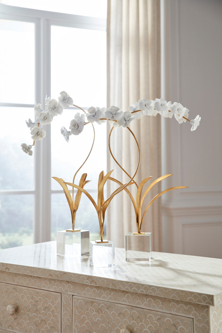Chelsea House Decorative Gold Orchid On Stand