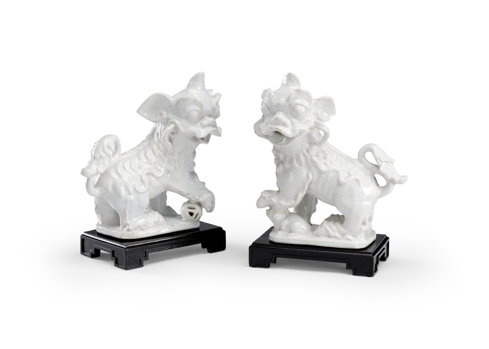 Chelsea House White Chinese Dogs (Pr)
