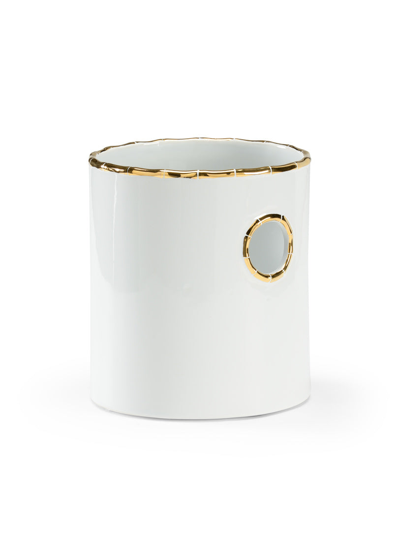 Chelsea House White Bamboo Cachepot