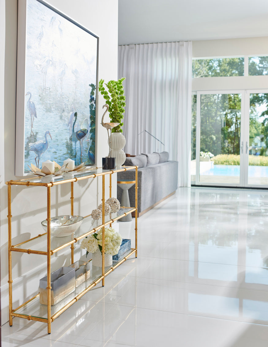 Chelsea House Lauren Console Table in Gold