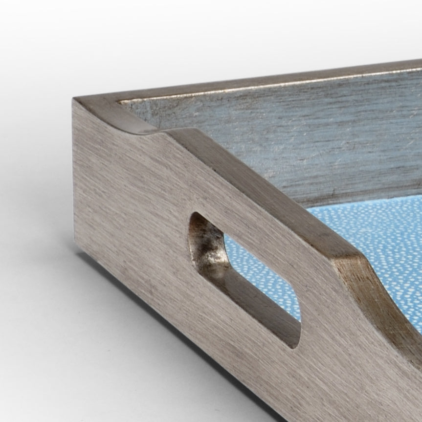 Chelsea House Small Blue Shagreen Tray