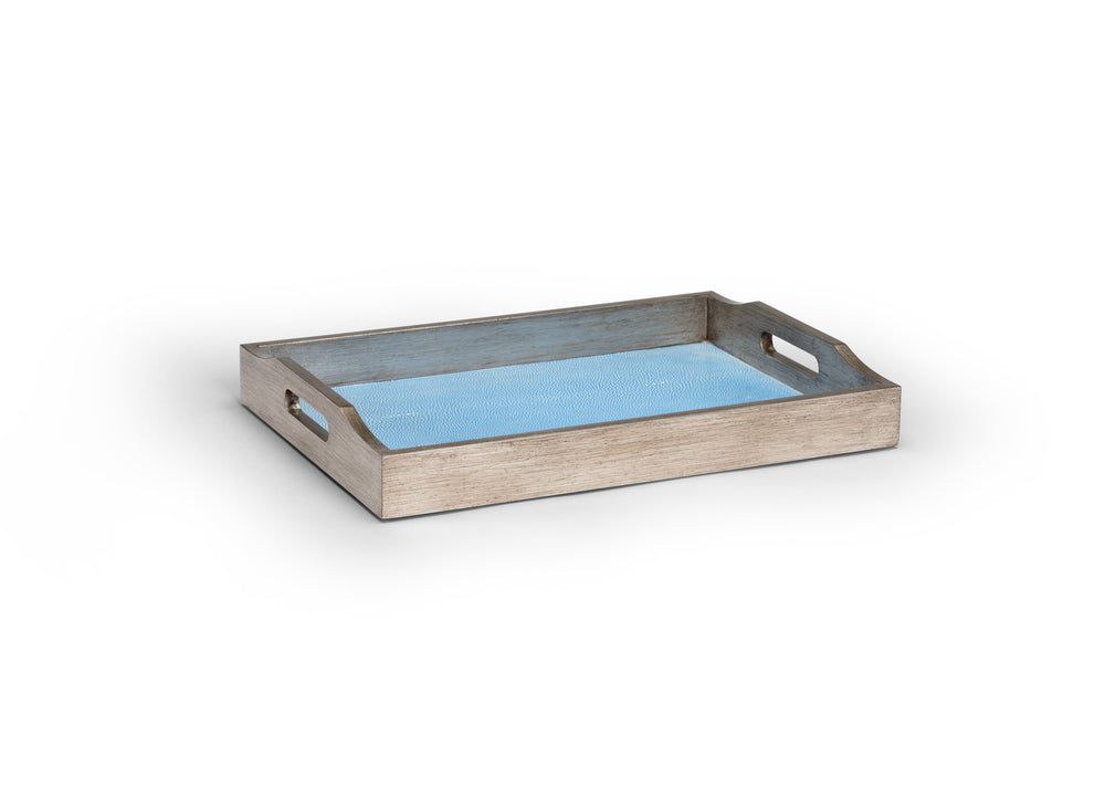 Chelsea House Small Blue Shagreen Tray