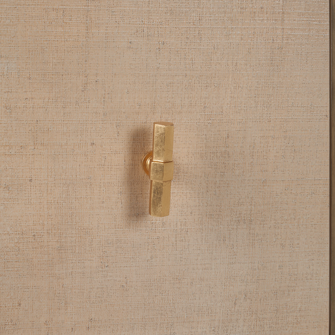 Chelsea House  Avery Raffia Console Cabinet in Grey