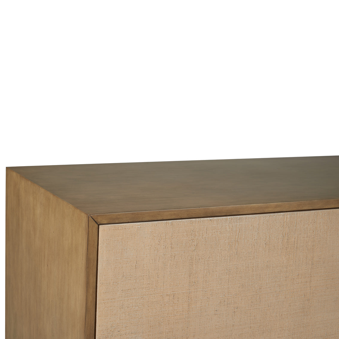 Chelsea House  Avery Raffia Console Cabinet in Grey