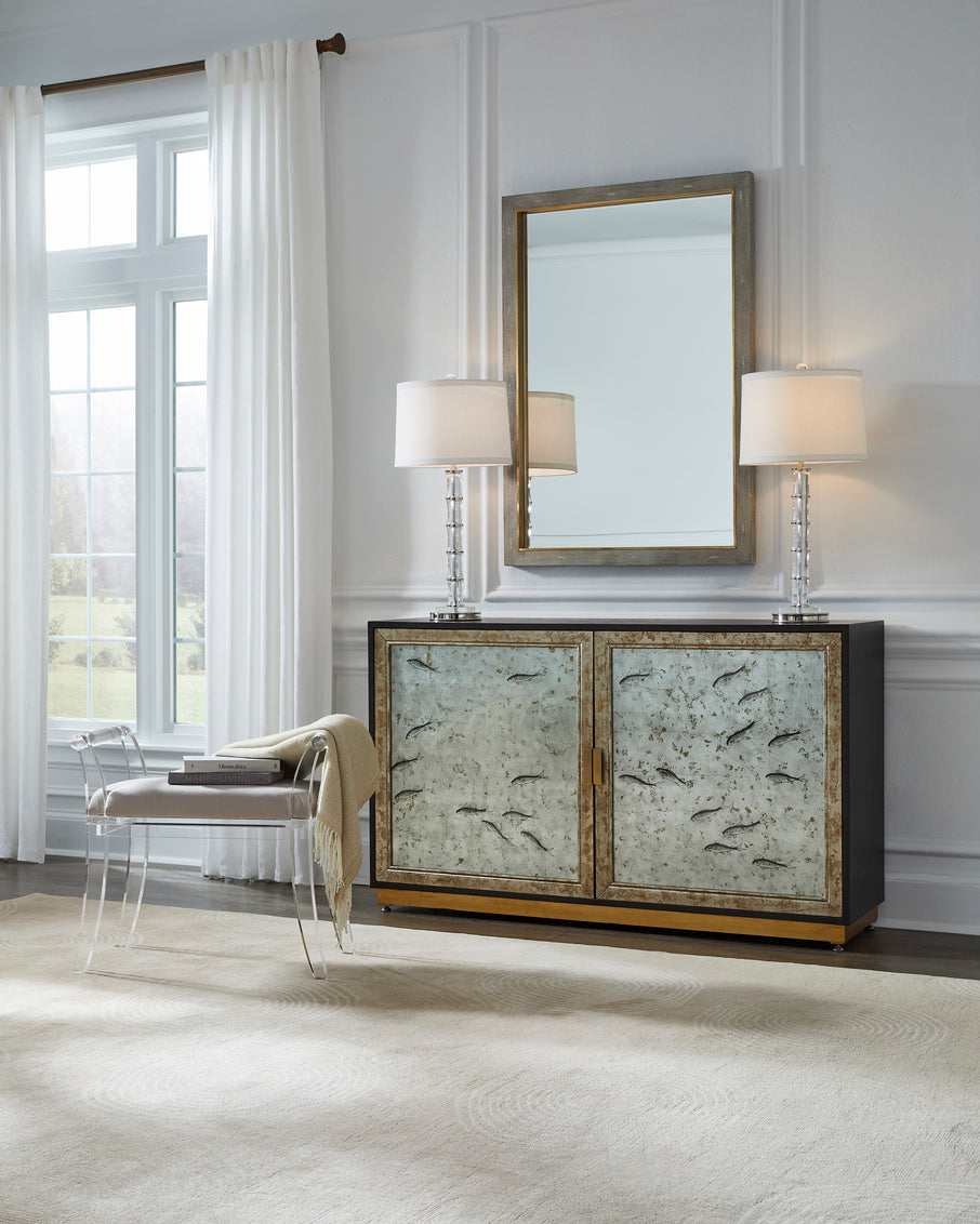 Chelsea House Chinoiserie Cabinet with Fish