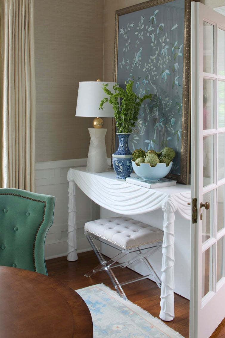 Chelsea House Soho Tufted Acrylic Bench