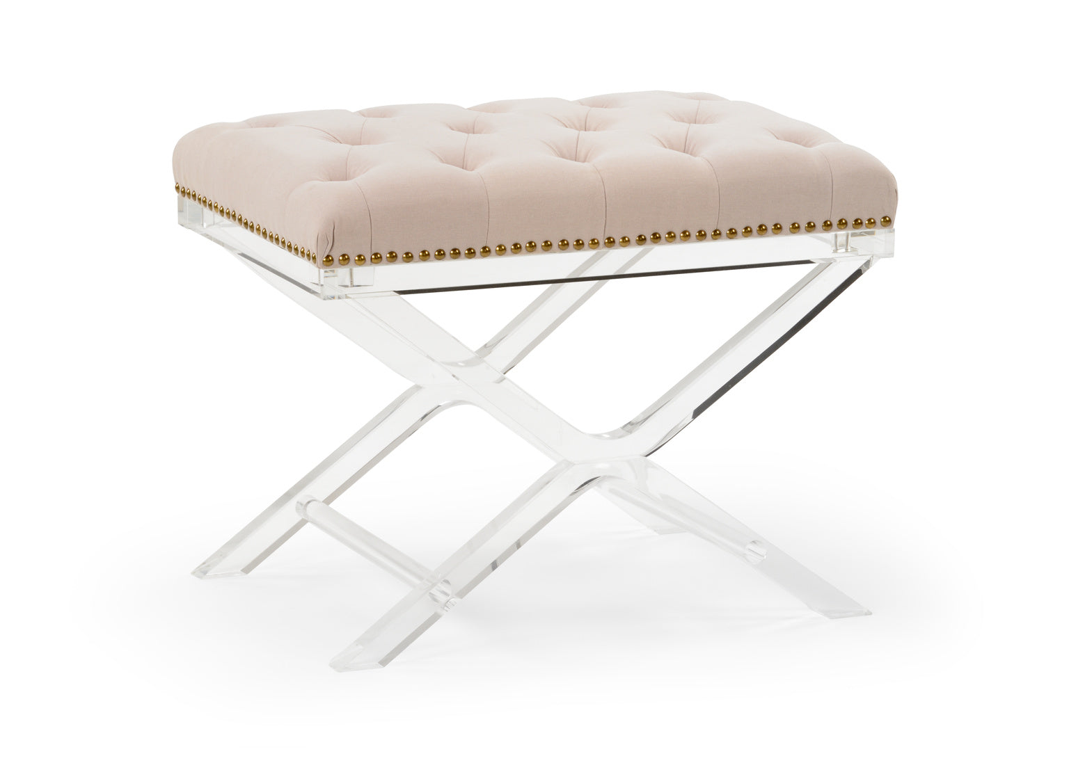 Chelsea House Soho Tufted Acrylic Bench