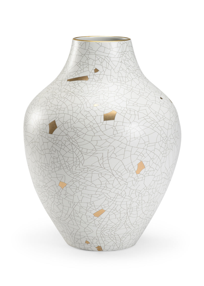 Chelsea House Gold Crackle Urn (Lg)