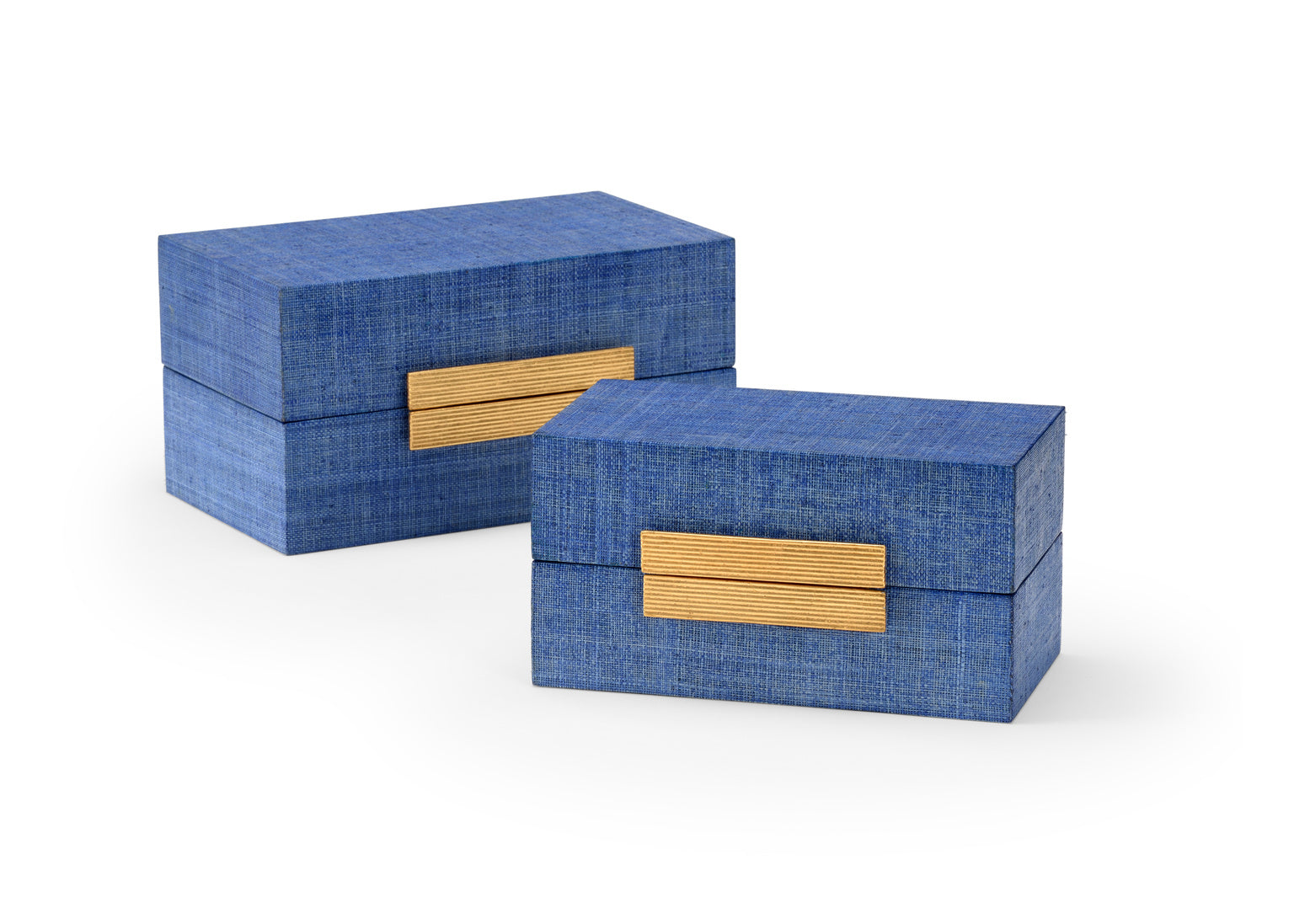 Chelsea House Raffia Boxes Blueberry, Set of 2