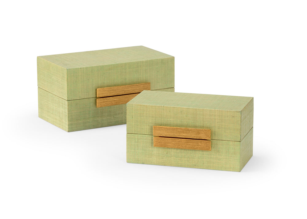 Chelsea House - Raffia Boxes - Seafoam (S2)