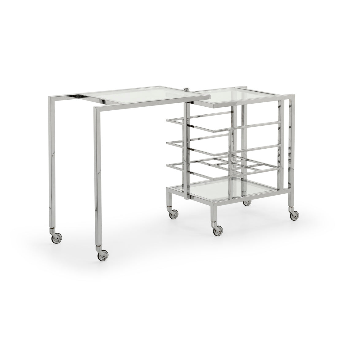 Chelsea House Rankin Bar Cart Nickel