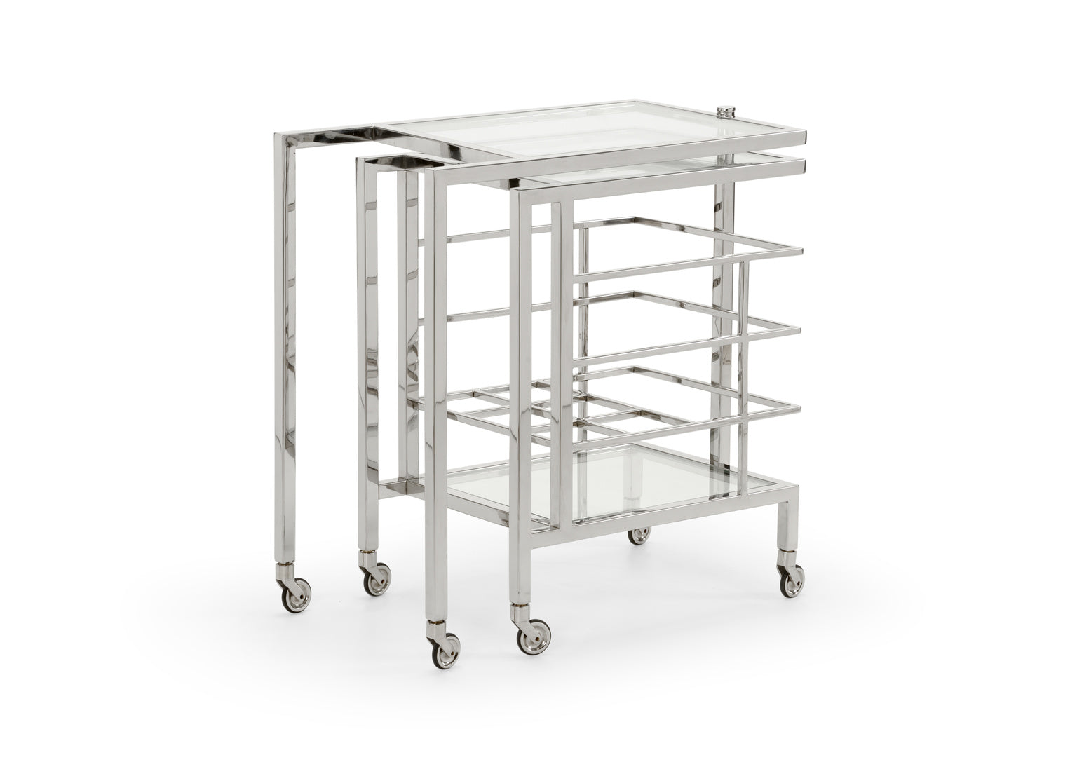 Chelsea House Rankin Bar Cart Nickel