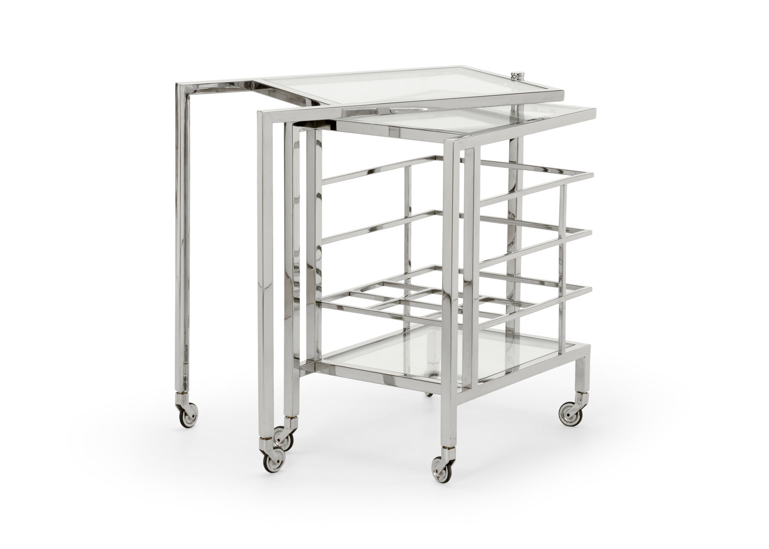 Chelsea House Rankin Bar Cart Nickel
