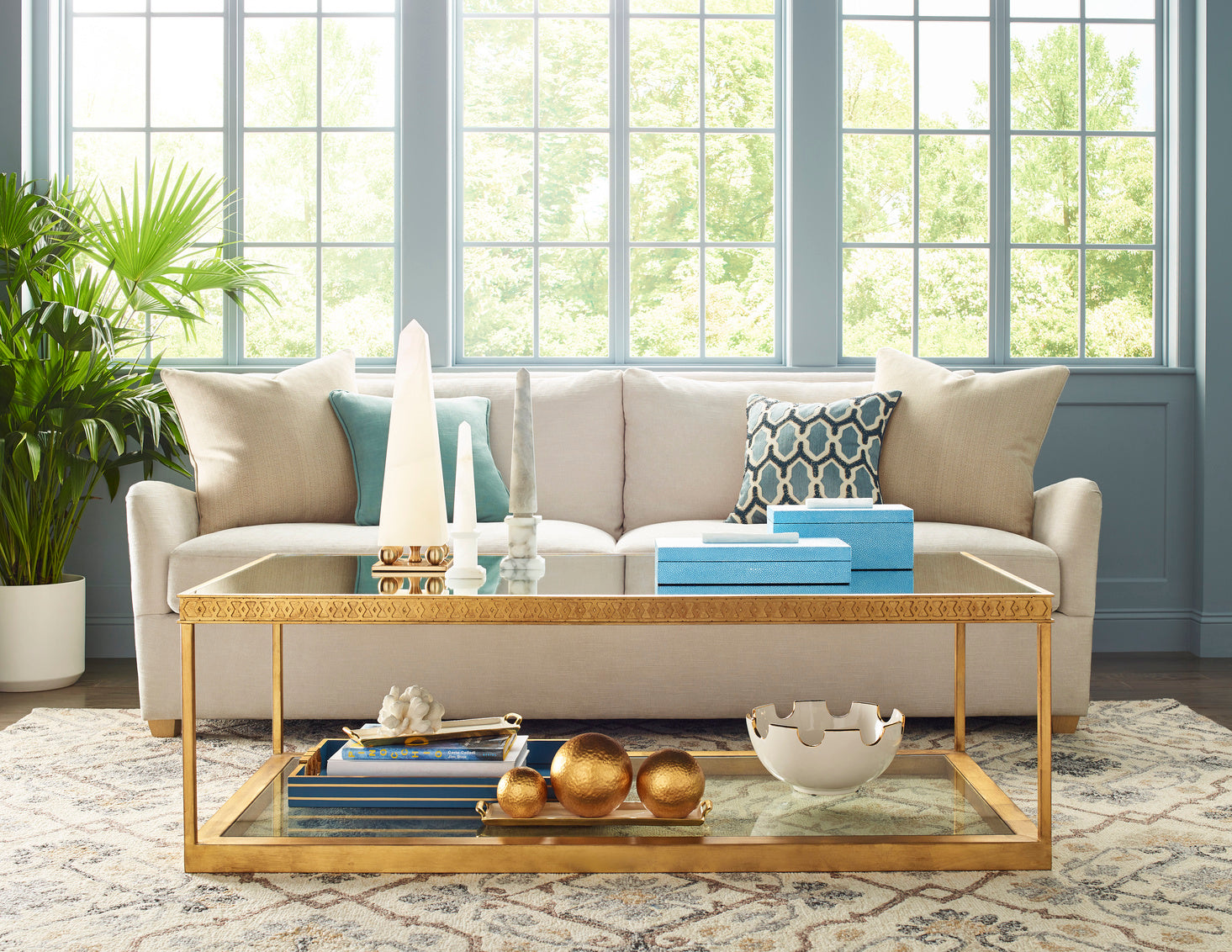 Chelsea House Shayla Copas Copas Serving Tray Blue